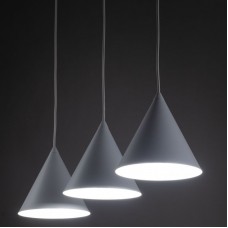 Φωτιστικό Κρεμαστό 3xE27 230V Λευκό CONO 10011